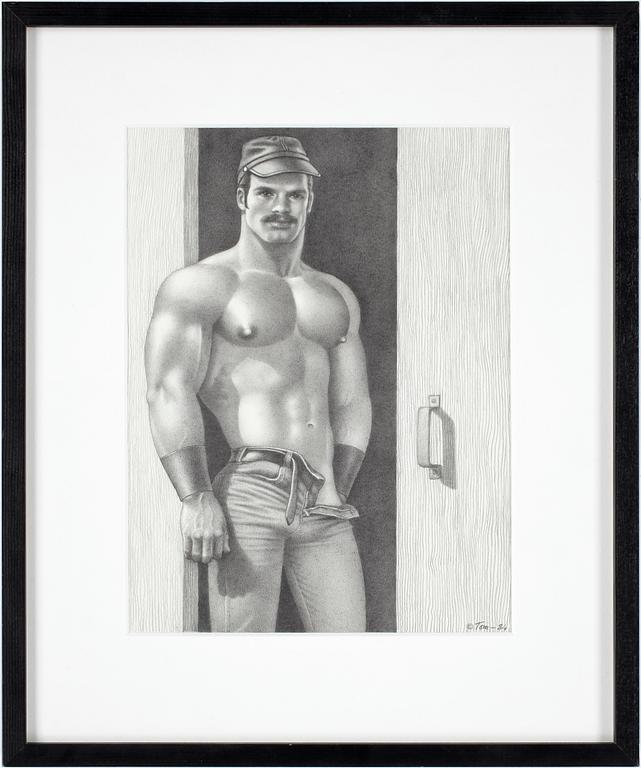 TOM OF FINLAND, blyerts på papper, signerad och daterad -84.