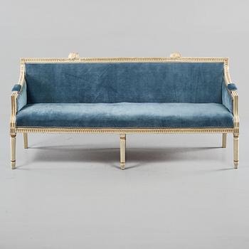 SOFFA, gustaviansk, omkring 1800.