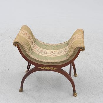 Sofa, 2 chairs, stool, table, Empire style, 5 pieces, 20th century.