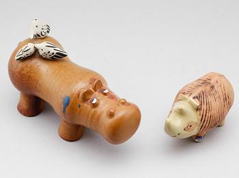 FIGURER, 2 st, stengods, Lisa Larson, Gustavsberg.