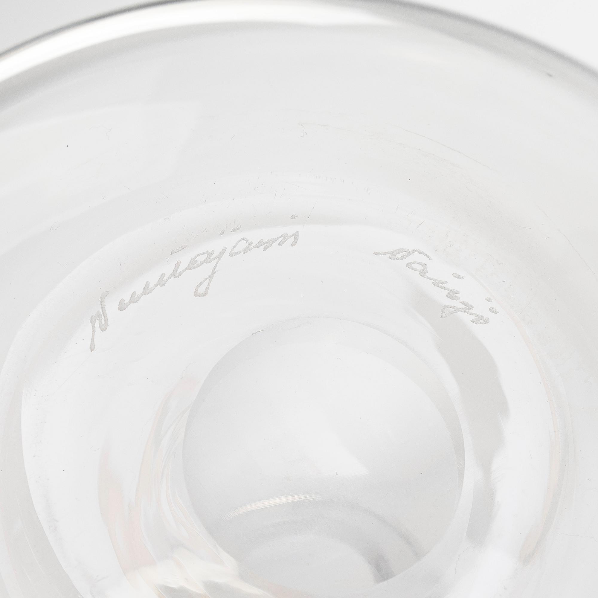 Kaj Franck, a decanter, 'The Bells of Kremlin', signed Nuutajärvi Notsjö.
