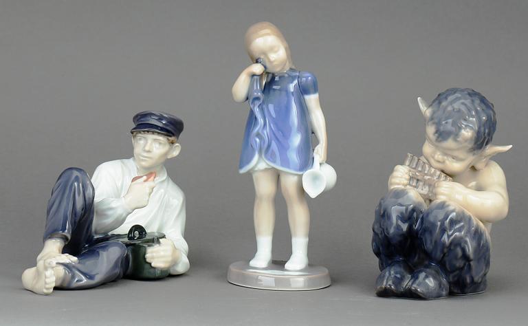 FIGURINER, 6 st, porslin, Bing & Gröndahl / Royal Copenhagen.