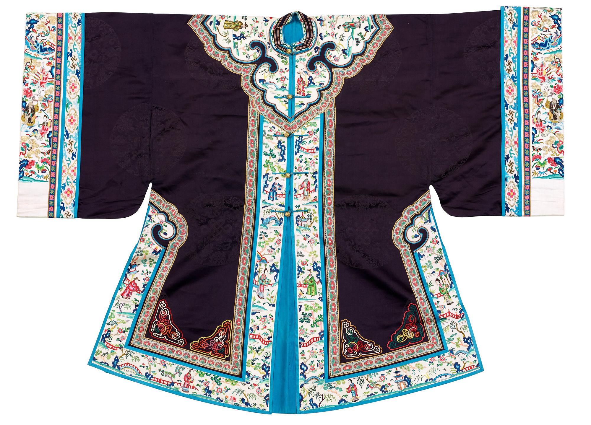 JACKA, siden. Kina 1900-talets förra hälft. Höjd 105 cm.