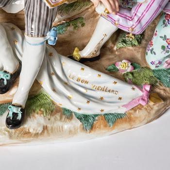 A Meissen figure group, 19th century.