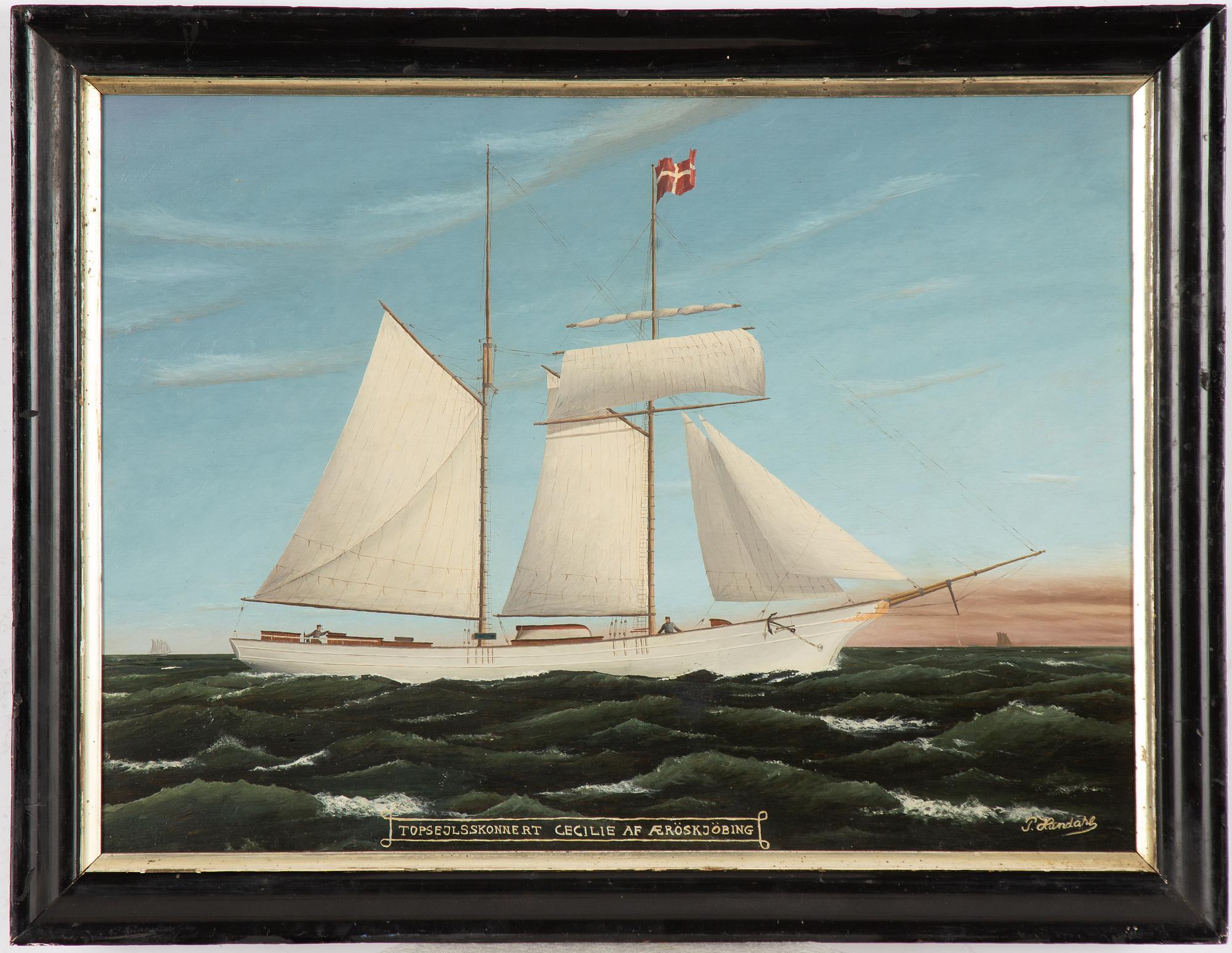 P Hundahl, Toppsegelskonaren "Cecile" af Aeresköping.