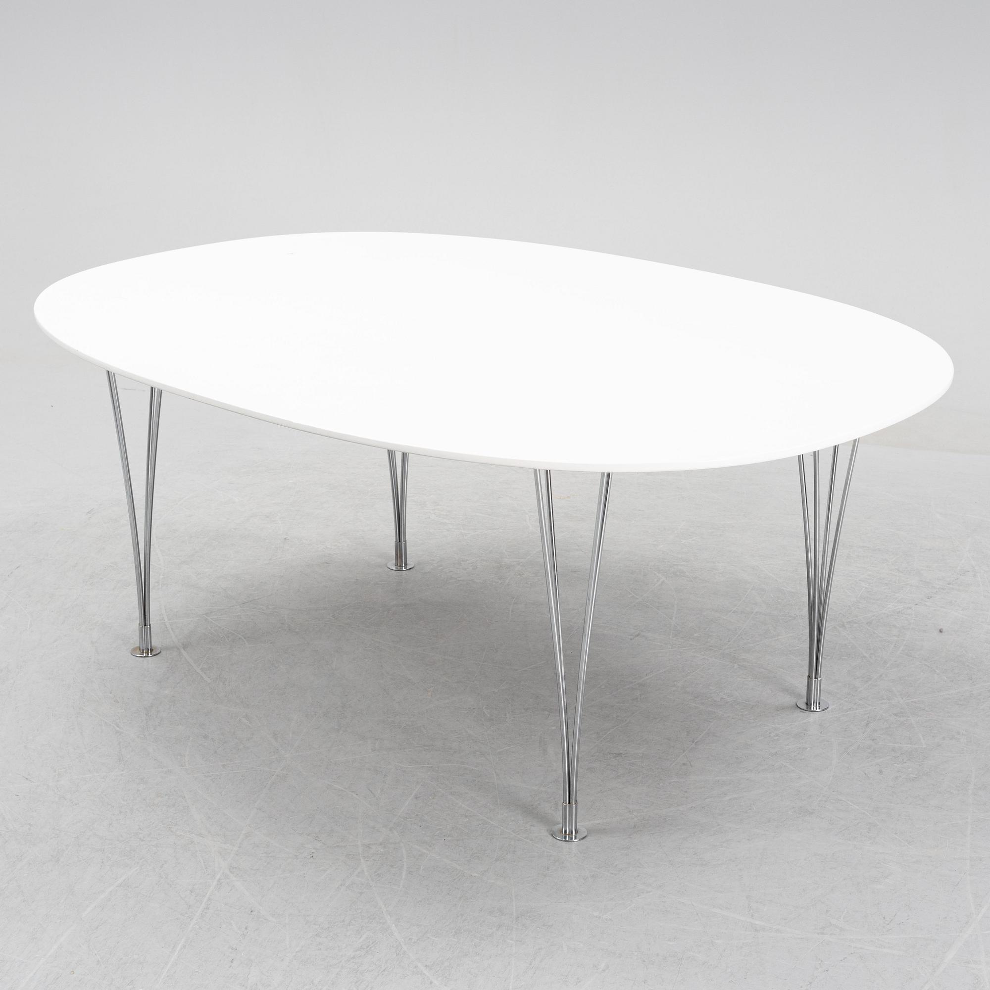 Bruno Mathsson & Piet Hein, a 'Superellips' dining table, Mathsson International, Värnamo.