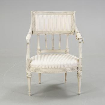 KARMSTOL, gustavianskt Stockholmsarbete, 1700-talets slut.