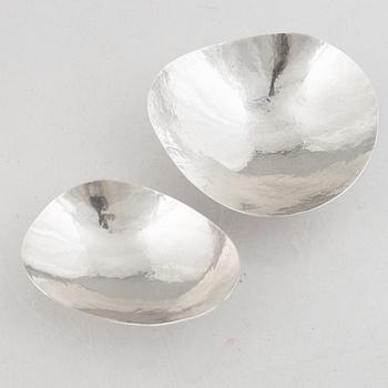 Two small bowls, silver, Stamped BL Gothenburg 1963.