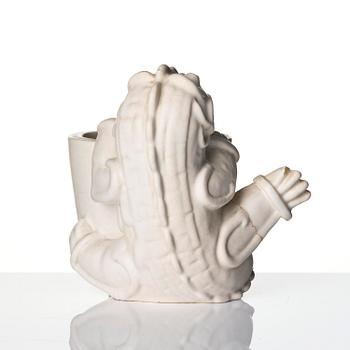 Wilhelm Kåge, a set of two stoneware sculptures of dragon puppies, Gustavsberg, Sweden 1940-50's.