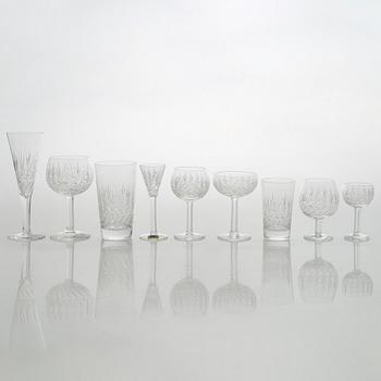 A 131-piece glas service, "Leo" for Nuutajärvi Notsjö, mid-20th century.