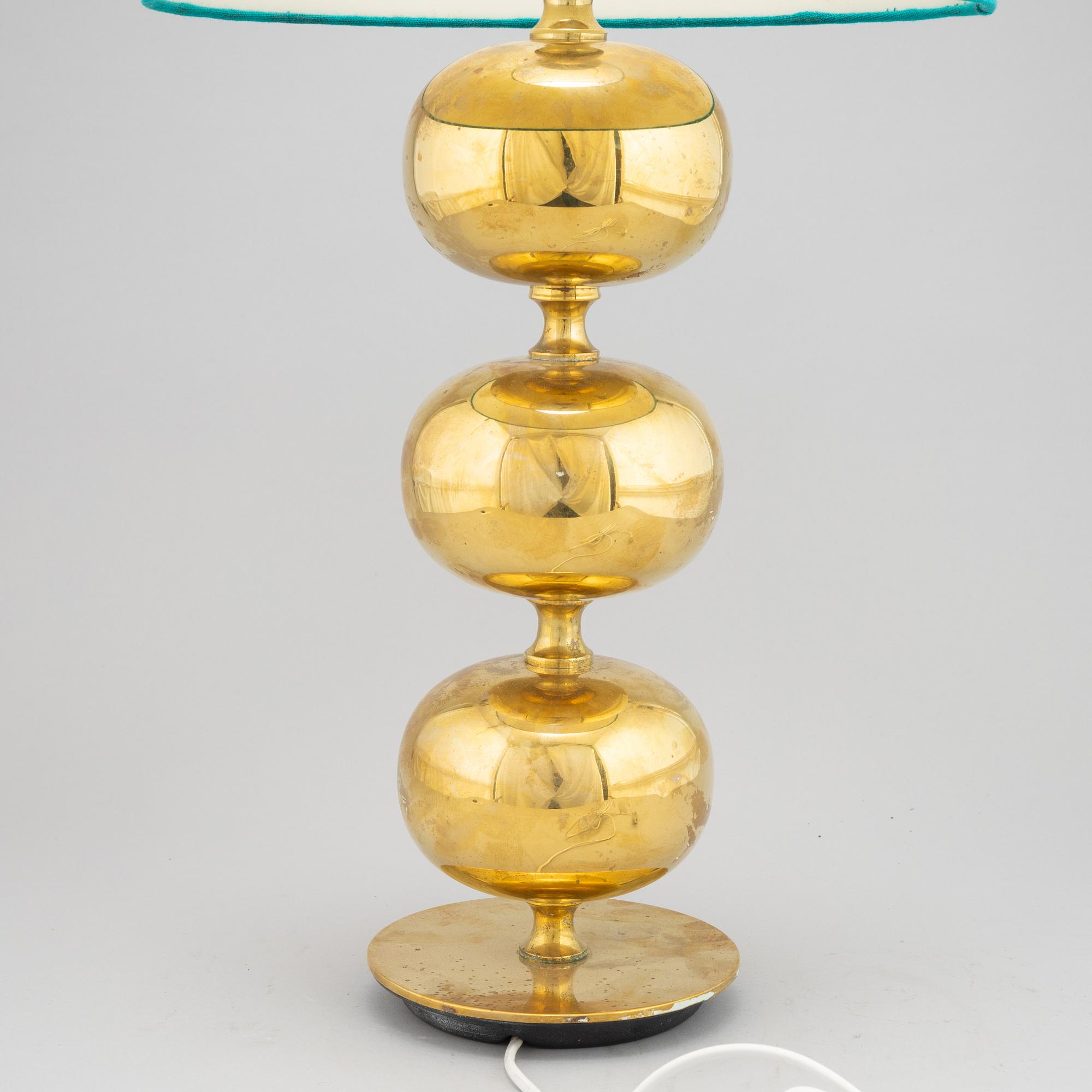 A brass table light from Ab Stilarmatur, Tranås, 1970's.