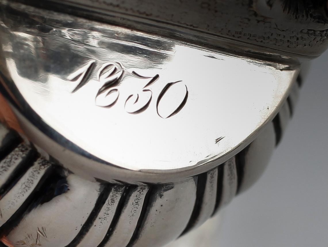 LJUSSTAKAR, 1 par, silver, Anders Lundqvist, Stockholm 1817 och 1829. Vikt ca 344 g.
