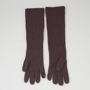 Two pair of GLOVES and a Scarf, by Ralph Lauren.