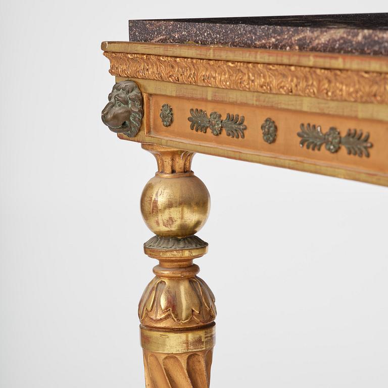A late Gustavian console table early 19 th century.