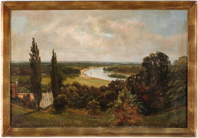 OKÄND KONSTNÄR, olja på duk, England, signerad, 1800-tal.