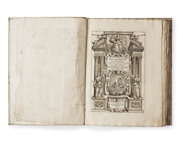 ANDREA PALLADIO (1518-1580). I Qvattro Libri dell´ architettura, Domenico de`Franceschi, Venedig 1570.
