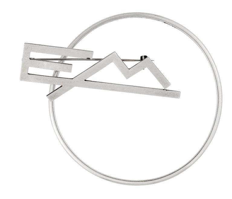 WIWEN NILSSON, monogrambrosch och armring, Lund 1951 och 1956,