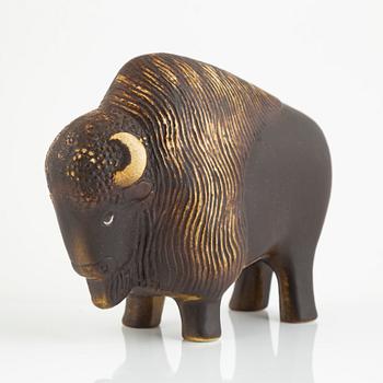 Lisa Larson, a 'Visent' figurine, for NK, Nordiska Kompaniet, Sweden in collaboration with WWF, Gustavsberg.