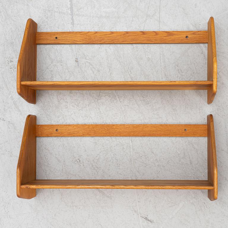 Hans J Wegner, a pair of shelves, Ry Möbler, Denmark, 1960's.