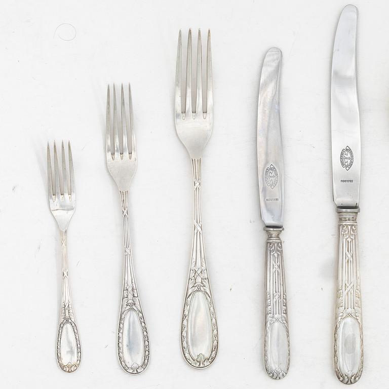C.G. Hallberg, A Swedish silver cutlery set, model "Louis XVI", Stockholm 1911-1917 (178 pieces).