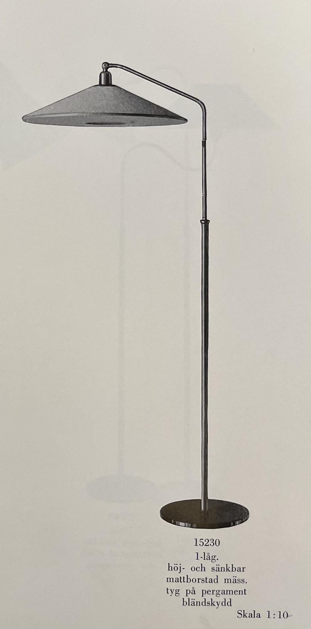 Harald Notini, a pair of floor lights model "15230", Arvid Böhlmarks Lampfabrik, 1940's.