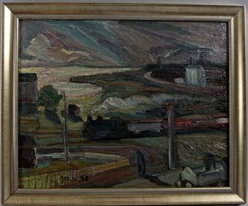 GUNNAR JONN, olja på pannå, sign o dat -48.