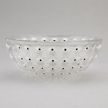 A 'Nemours' glass bowl, Lalique, France.