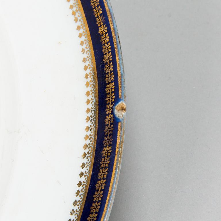 Dinner ware, porcelain, 57 pcs, Kuznetsov, Dmitrov factory, Russia 1894-1917.