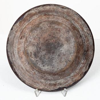 Stoneware planter and stand, dated 1824.