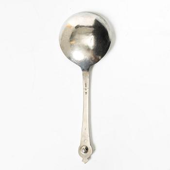 A Swedish silver spoon, marks of Lars Löfgren, Hudiksvall 1793.
