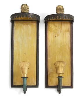 225. A pair of Swedish Grace wall lamps, 1920s-30s.