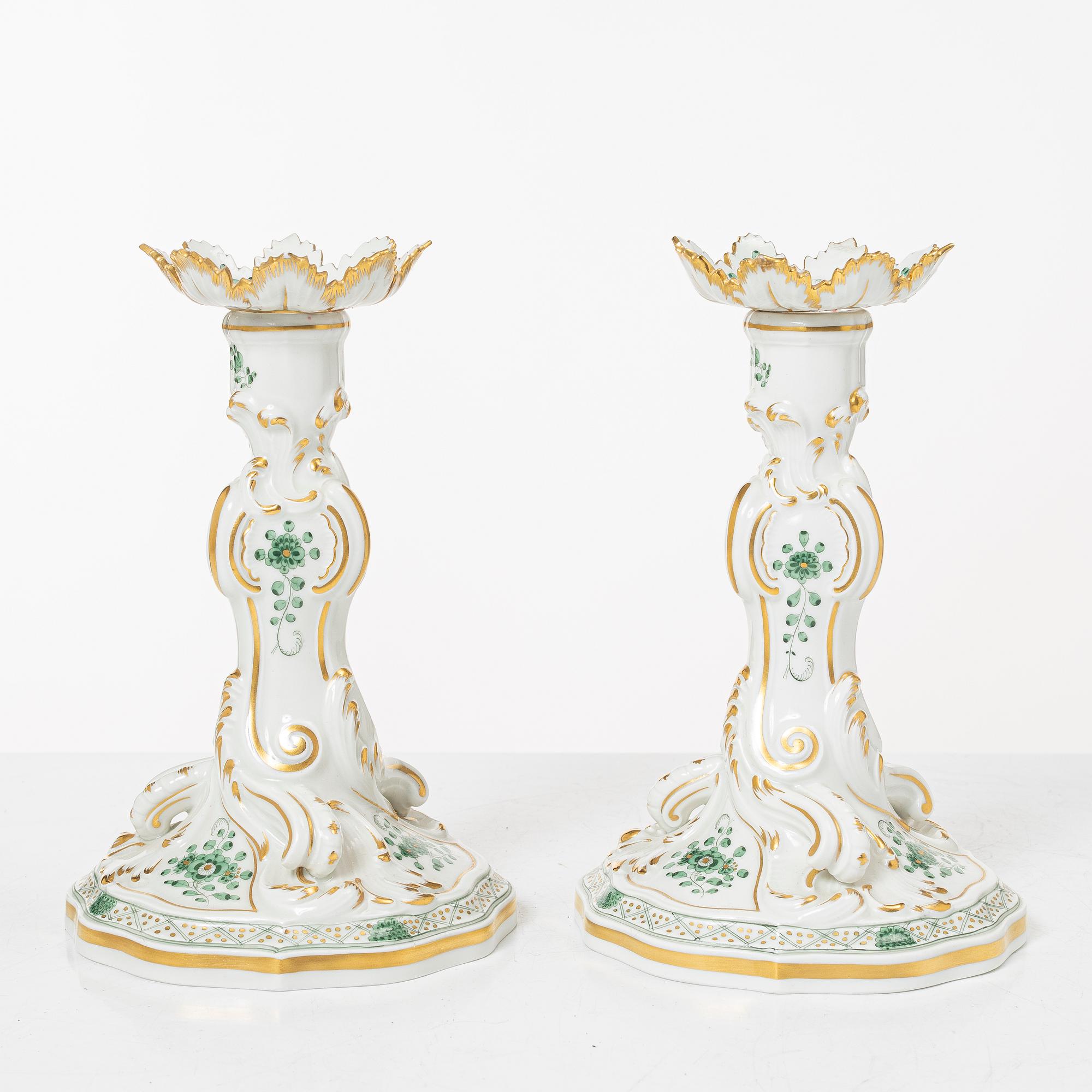 Meissen, servisdelar, 5 delar, tidigt 1900-tal.