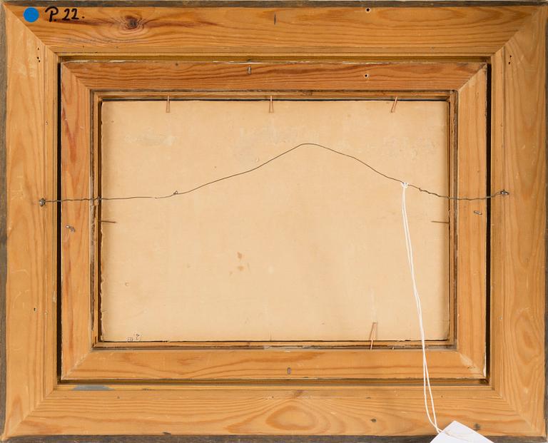 HELMER OSSLUND, oil on paper, signed.