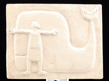 Åke Holm · VÄGGRELIEF, stengods, Åke Holm, sign.