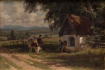 PAUL HEY, olja på duk, signerad, a tergo målning.