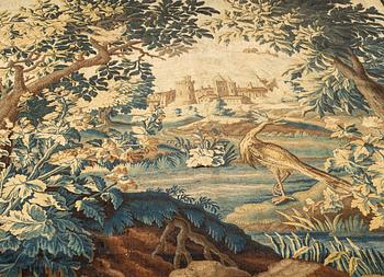 A tapestry, "Verdure", tapestry weave, ca 312-318 x 302-307 cm, Aubusson around 1700-first half of the 18th century.