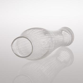 A 'Foal leg' glass vase, signed Tapio Wirkkala, Iittala.
