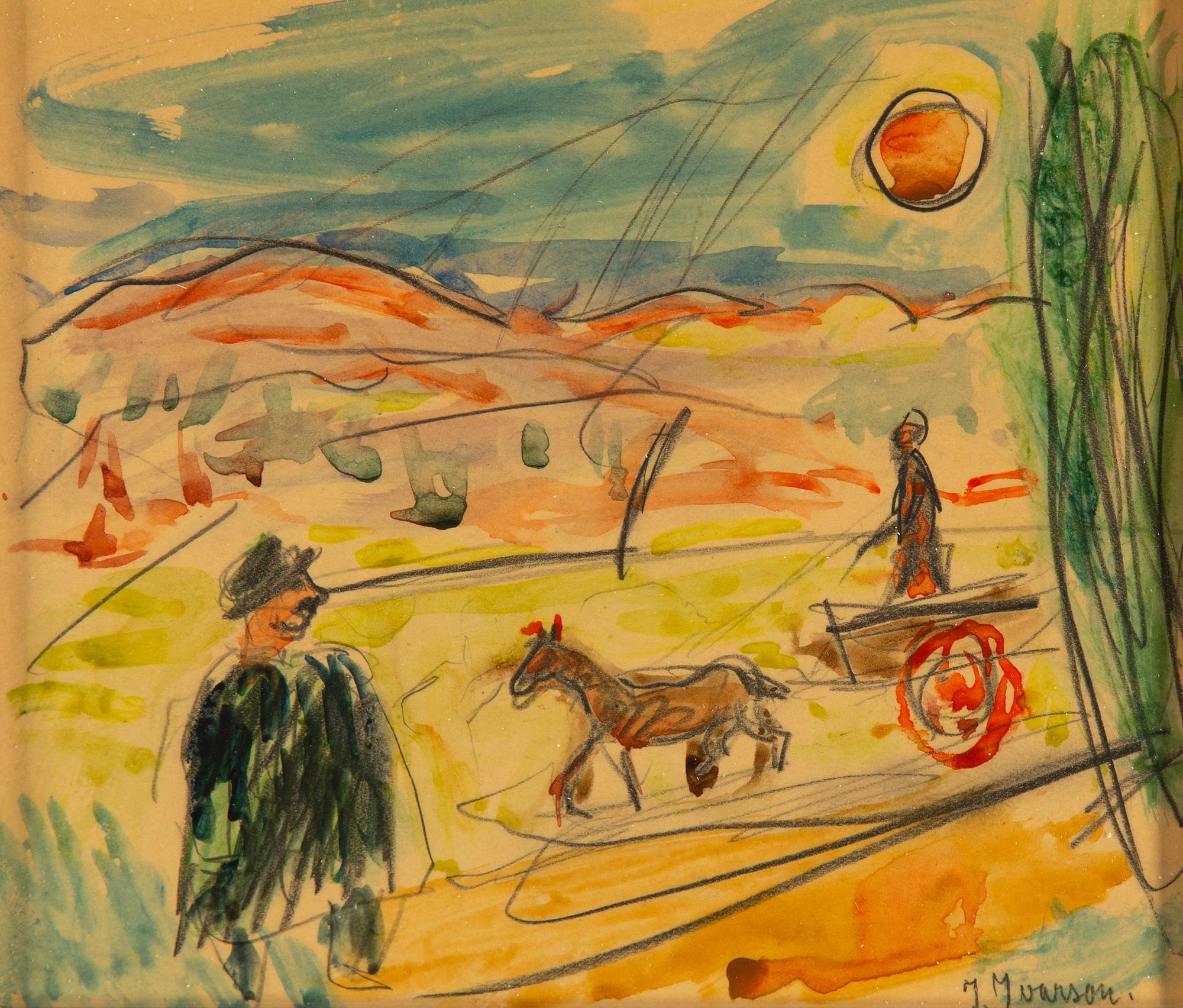 Ivan Ivarson, mixed media, signed.