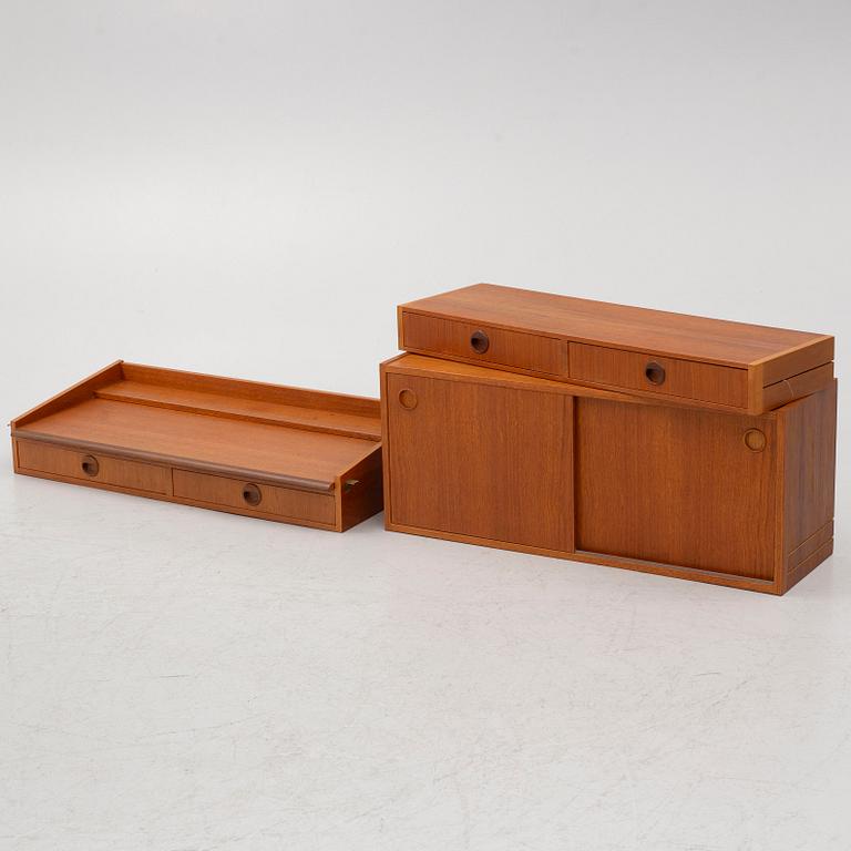 Bookshelves, a pair, mid-20th century.