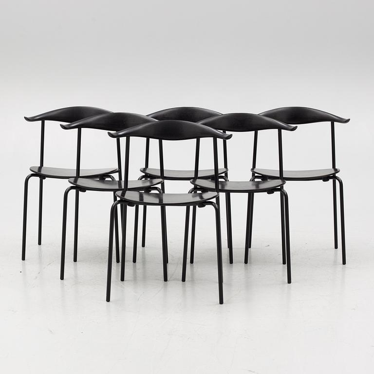 Hans J. Wegner, a set of six black oak chairs, 'CH88T', Carl Hansen & Son, Denmark, 2016.