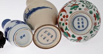 PARTI PORSLIN, 10 delar, Kina. 1700-1900-tal.