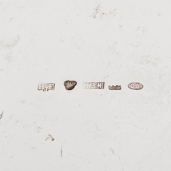 Hjalmar Fagerroos, skål och sockerskål, silver, Helsingfors 1908 och 1910.