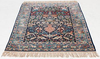 Carpet. Isfahan. figural, approx. 167 x 108 cm.