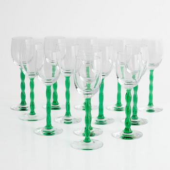 Gunnar Cyrén, glasservis, 26 delar, "Nobel", Orrefors.