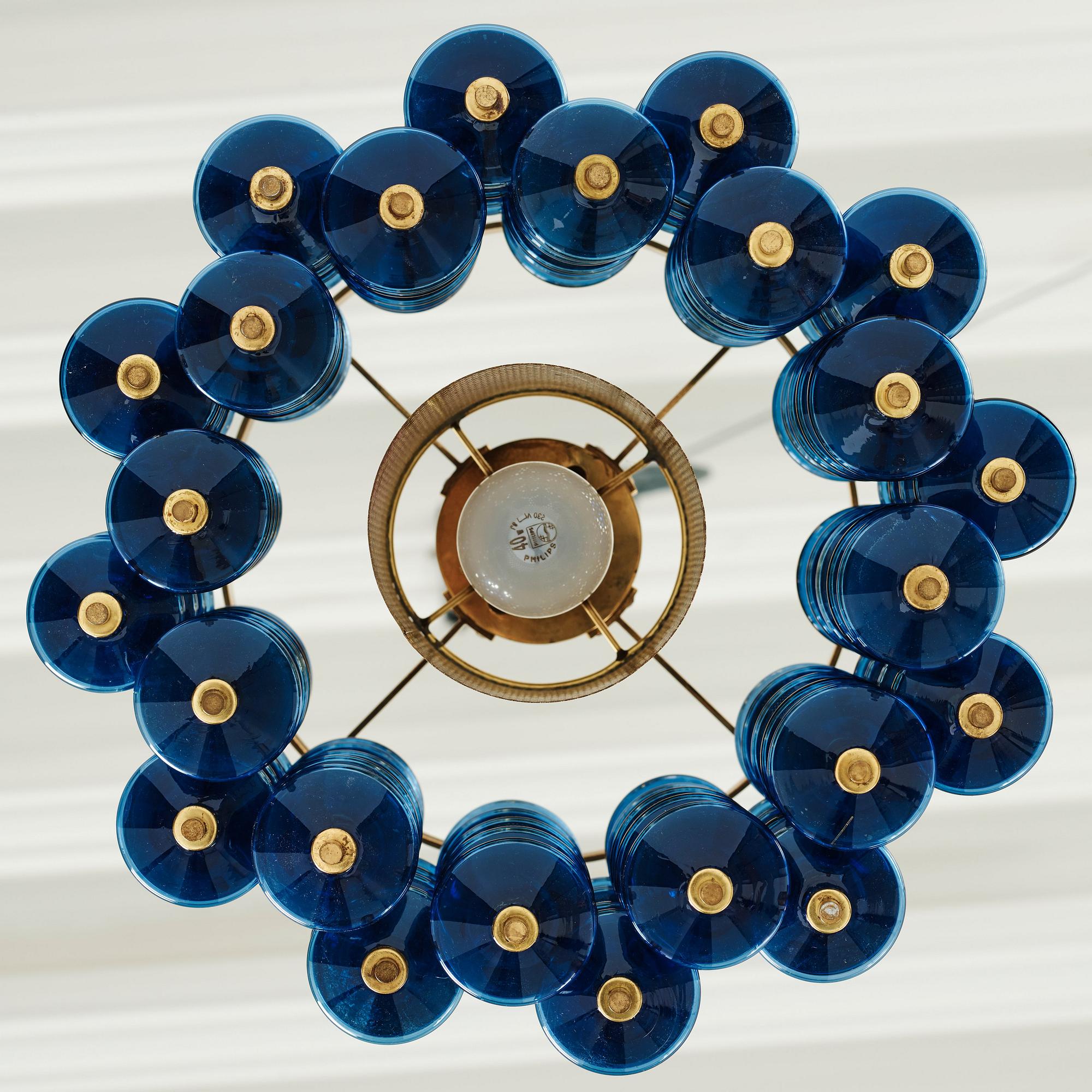 Hans-Agne Jakobsson, an "Estrella" ceiling lamp model "T581", Hans-Agne Jakobsson AB, Markaryd, 1960s-70s.