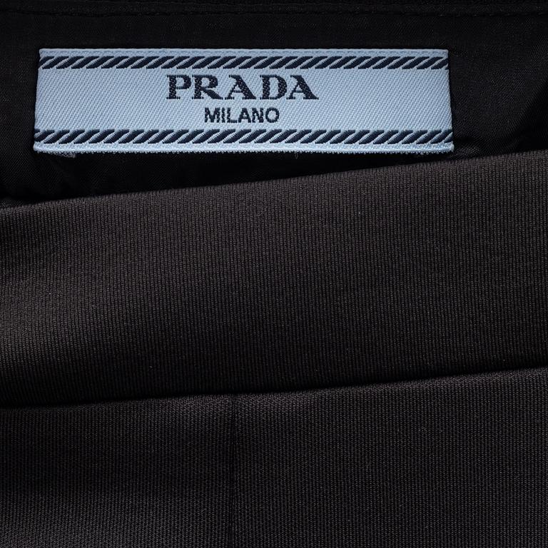 Prada, a pair of black scuba trousers, size 36.