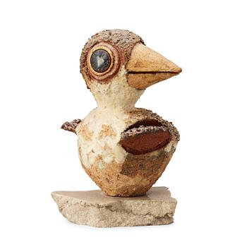 496. A Tyra Lundgren stoneware figure of a bird.
