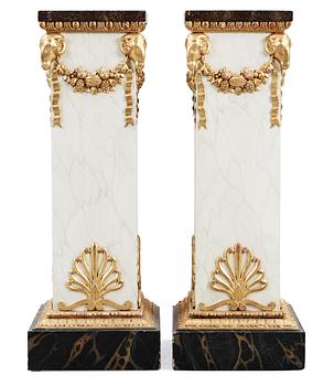 A pair of Swedish Empire early 19th Century columns.