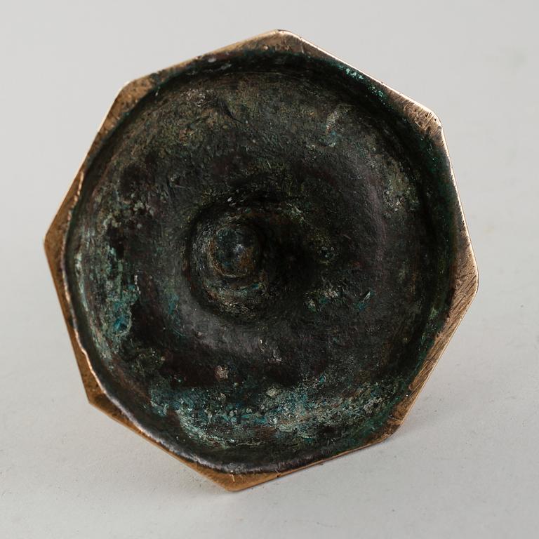 LJUSSTAKE, mässing, 1700-tal.