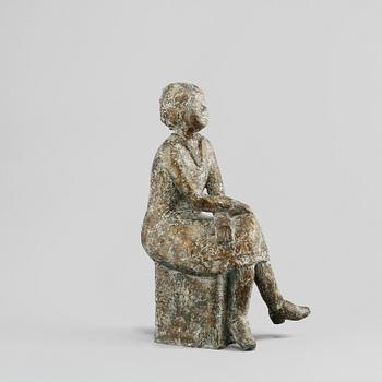 ERIK PERSSON, skulptur, bronspatinerad gjutmassa, monogramsignerad.